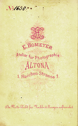 Altona - Homeyer - CDV 3 - verso
