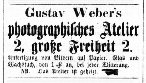 Altona - Weber - Altonaer Nachrichten vom 01. 12. 1861 - Detail