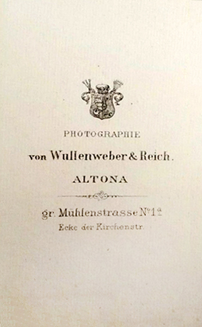 CDV Altona Wullenweber-Reich Paar verso
