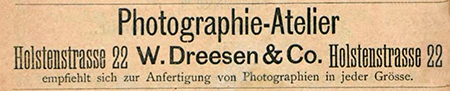 Dreesen - Werbung im Adreßbuch der Stadt Kiel 1875, S. 330