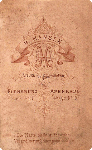 Apenrade - Hansen H - Kinderbildnis - verso