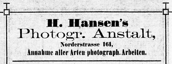 Apenrade - Hansen H - Adrebucheintrag 1880