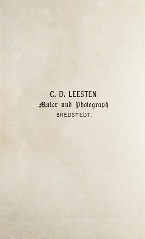 CDV Bredstedt Leesten - Geschwisterbild verso