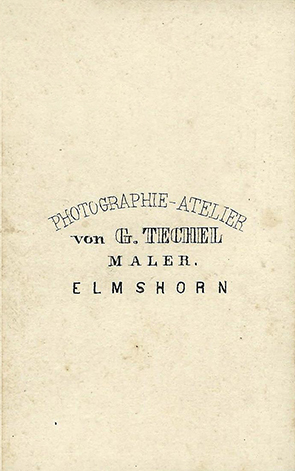CDV Elmshorn Techel - Paarportrait verso