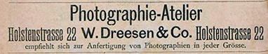 Dreesen - Werbung im Adrebuch der Stadt Kiel 1875, S. 330