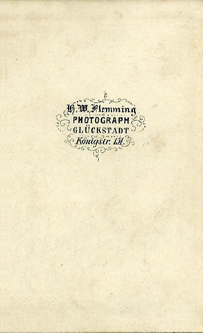 H. W. Flemming - Herrenbildnis CDV 2 - verso