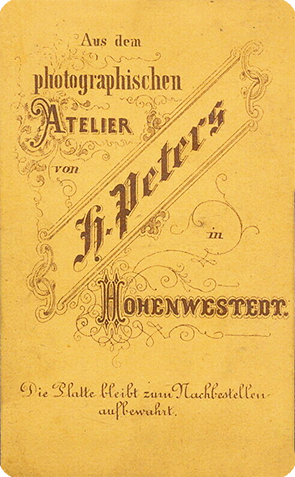 121001 - CDV - Hohenwestedt - Peters - Frau - verso