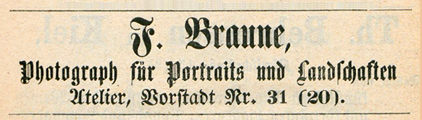 Kiel Adressbuch 1869 Braune Detail