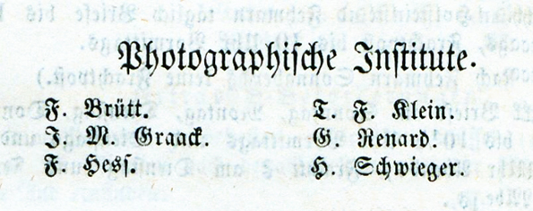 Kiel Adressbuch 1860 Graack Detail