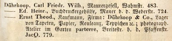 Luebeck - Duehrkoop_Adressbuch_1870 Detail
