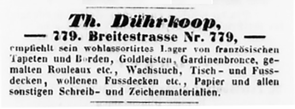 Luebeck Duehrkoop - Lueb. Anzeigen vom 05-03-1861 Detail