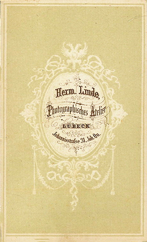 CDV Lübeck Linde, Hermann - Frauenbrustbild - verso