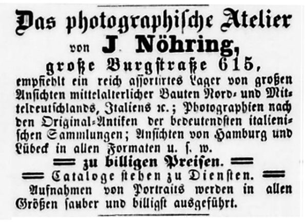 Lübeck - Nöhring - Lübeckische Anzeigen vom 29. 05. 1869