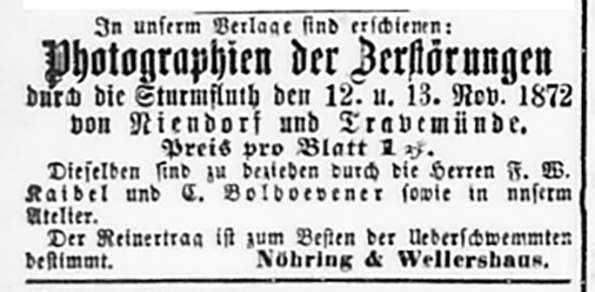 Lübeck Nöhring - Lübeckische Anzeigen vom 28. 11. 1872