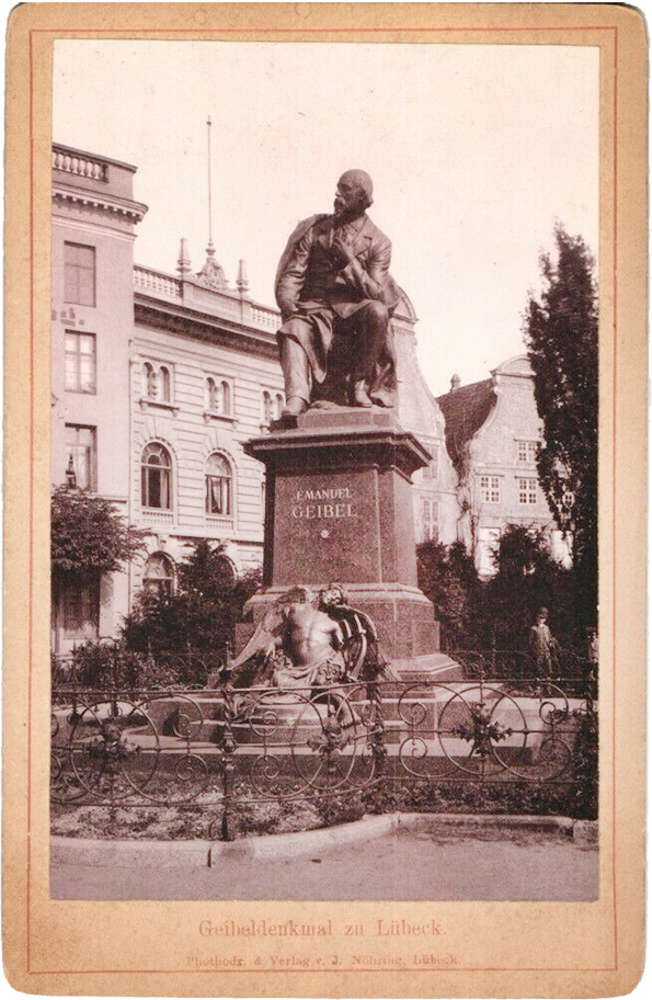 Lübeck Nöhring Geibel-Denkmal - Kabinettfoto