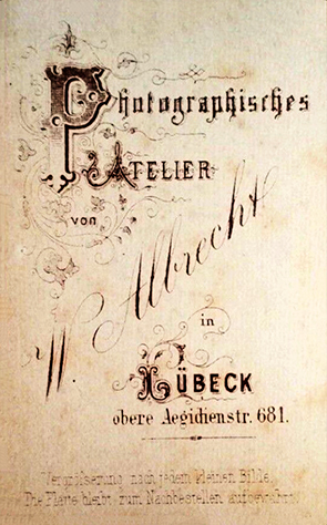 130437 - CDV - Lbeck - Albrecht, Wilhelm - Junger mann - verso - klein