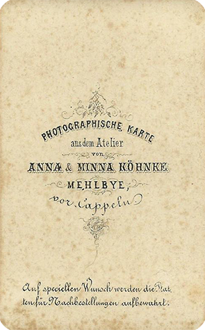 Koehnke, Minna - Doppelportrait - verso