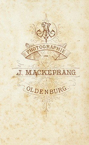 Oldenburg - Mackeprang - Damenporträt im Oval - verso