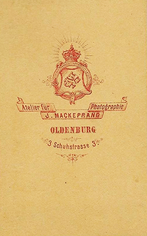 131701 - Oldenburg - CDV - Mackeprang - Dame Vignette - verso