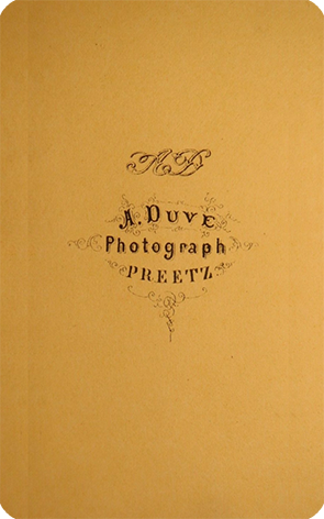 CDV Preetz - Duve - Herrenportrait - verso