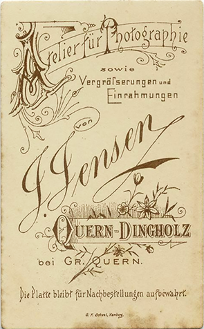 CDV Quern-Dingholz - Damenbrustbild - verso