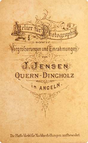CDV Quern-Dingholz Jensen - Zweierganzbild - verso