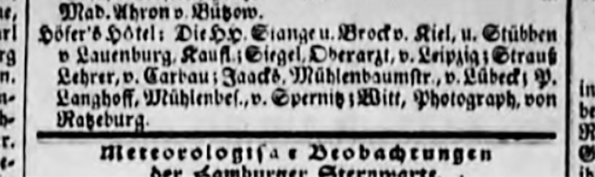 Witt - Hamburger Nachrichten vom 31. 12. 1864
