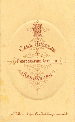 CDV Rendsburg Hueseler - Soldat - Brustbild verso