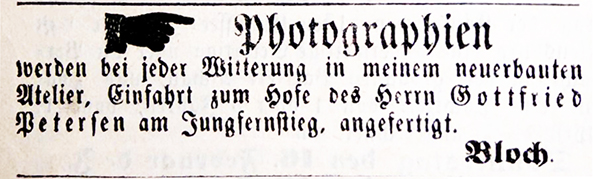 Rendsburg - Bloch - Annonce Rendsburger WG 1859-06-11 - klein