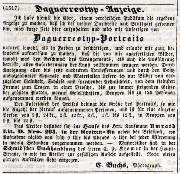 Augsburger Anzeigblatt vom 20. 09. 1848