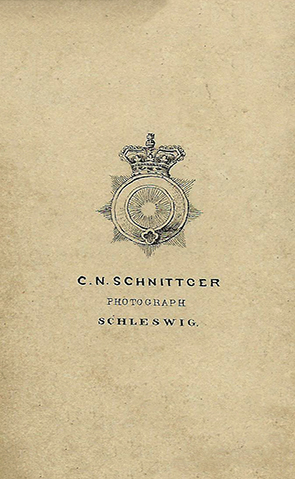 CDV Schleswig - Schnittger - Paarportrait - verso