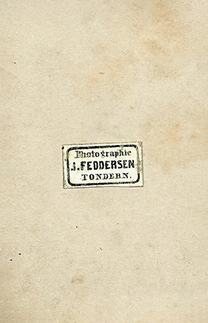CDV Tondern - Feddersen - Damenportrait - verso