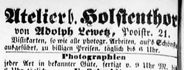 Lewetz - Hamburger Nachrichten, Ausgabe vom 30. 07. 1864