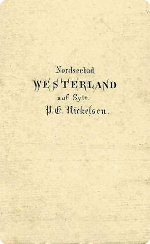 CDV Westerland Nickelsen - Doppelbildnis - verso