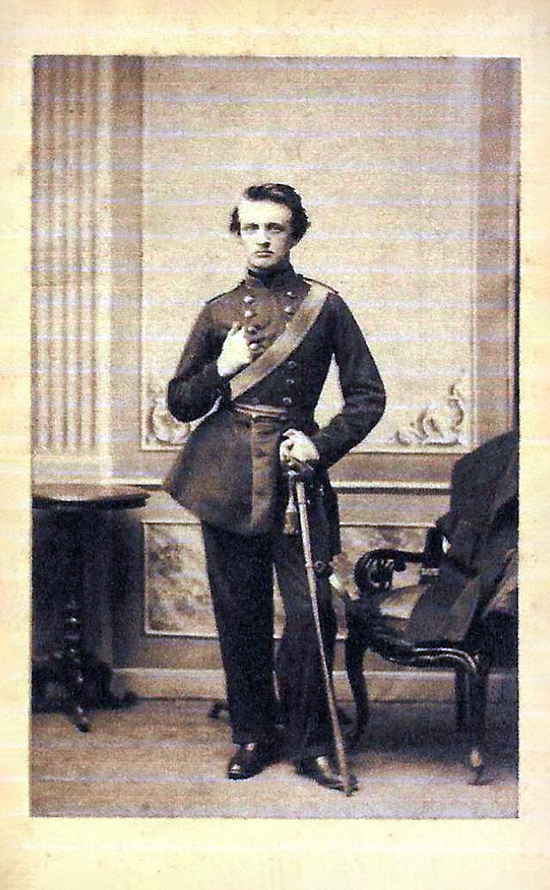 CDV Wyk Holmblad in Leutnants-Uniform
