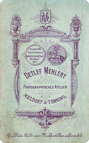 Cdv Meldorf - Mehler, D - Doppelbildnis verso