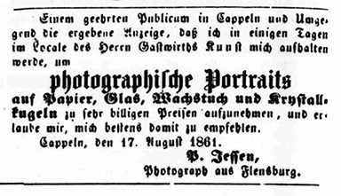 400080 - Eckernfrder Zeitung vom 21. 08. 1861 - Detail