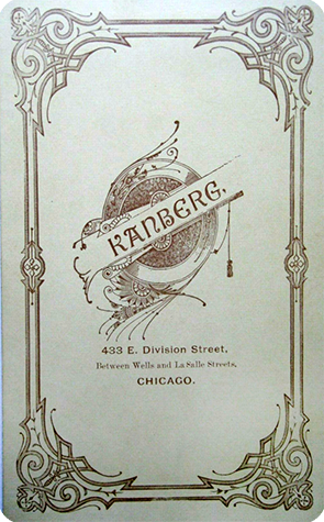 CDV Chicago - Kanberg - Herrenbrustbild verso